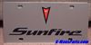 Pontiac Sunfire vanity license plate tag